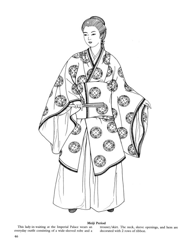 Кимоно древнего Китая рисунки