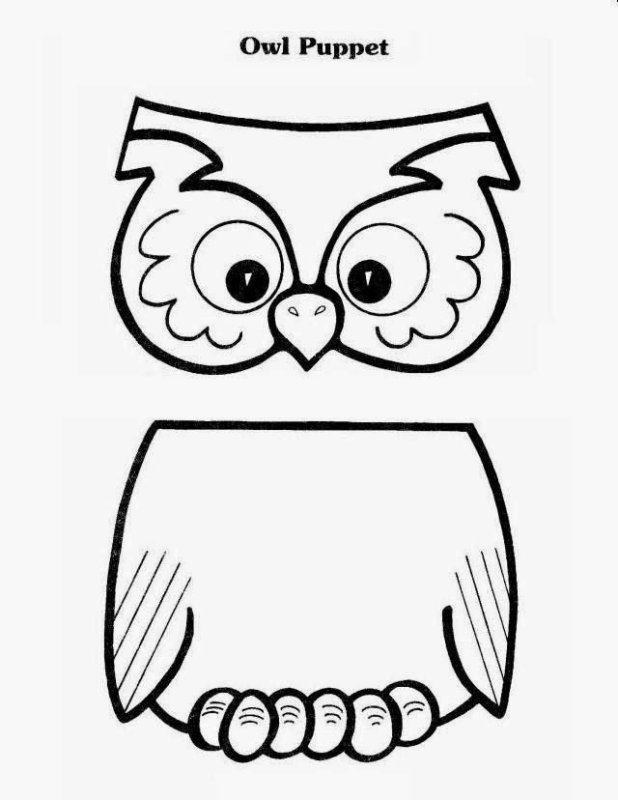 Сова детали для аппликации