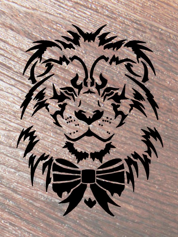 Трафарет для декора торта Лев