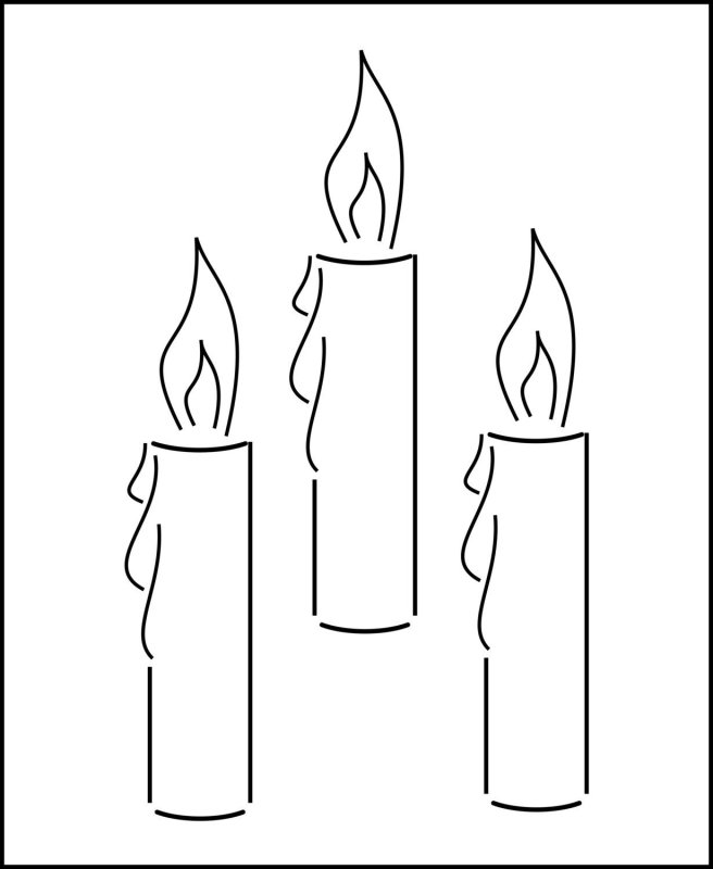 Свеча памяти трафарет