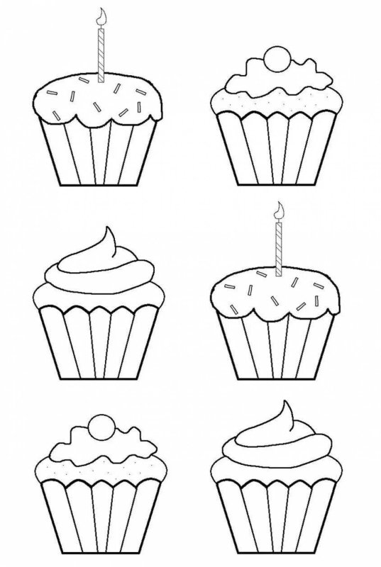 Раскраска кексики