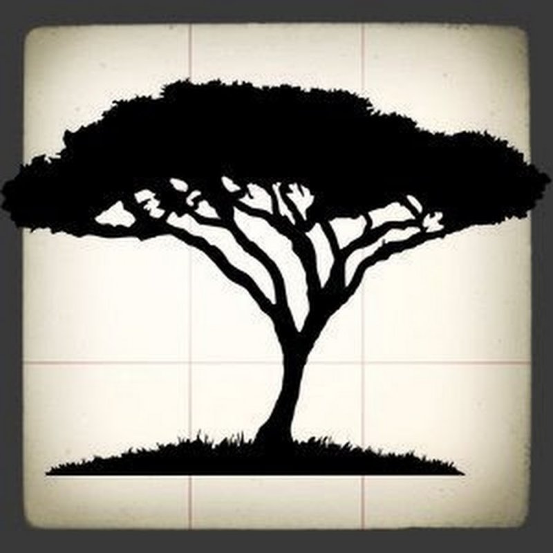 Дерево сафари силуэт