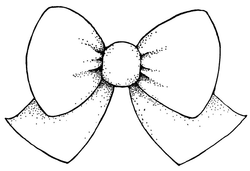 Бантик раскраска для детей
