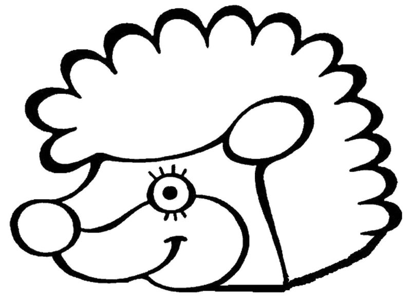 Ежик раскраска для малышей