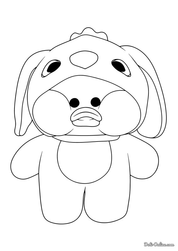 Раскраска с уточкой ла Лафан