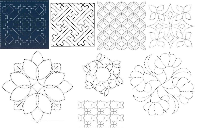 Стежка сашико схемы