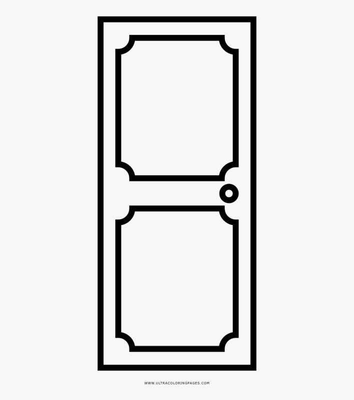 Дверь раскраска для детей