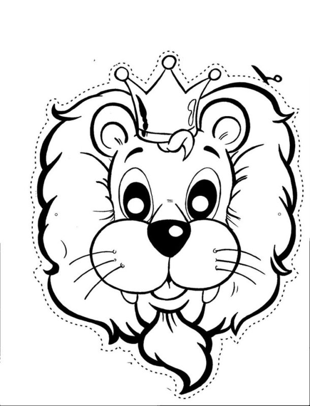 Раскраски маски животных