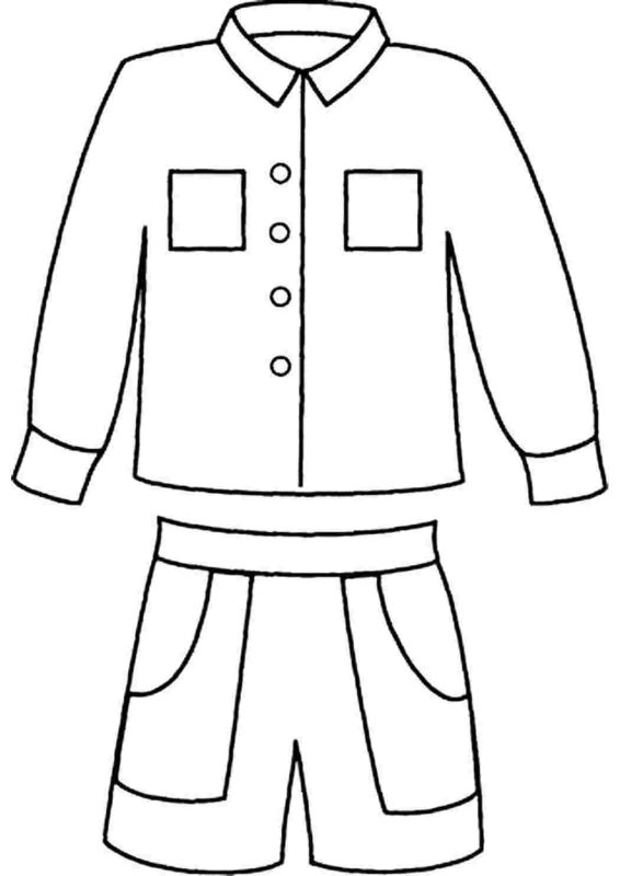 Одежда раскраска для детей