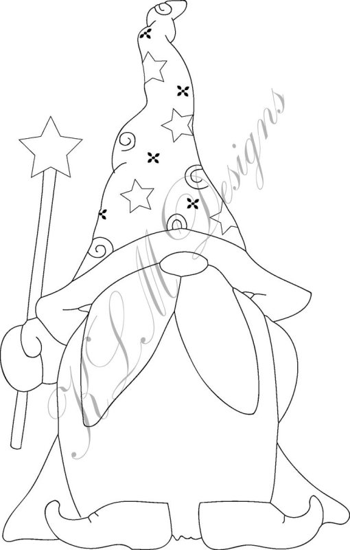 Вытынанки Гномы новогодние