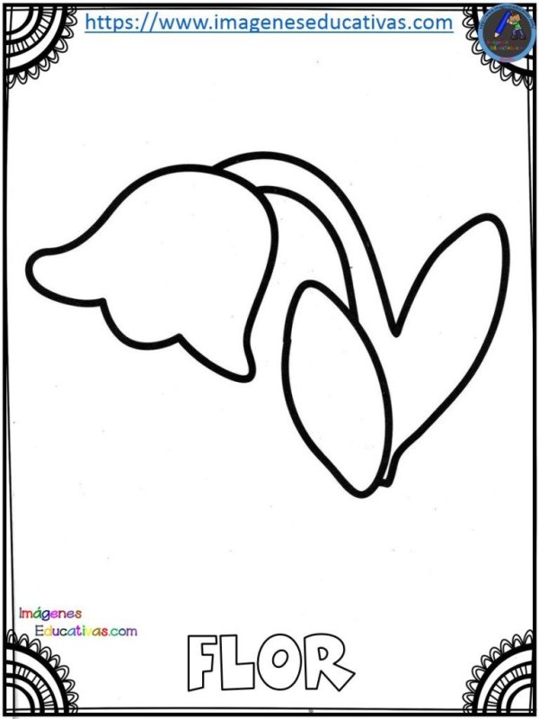 Колокольчики цветы раскраска для малышей