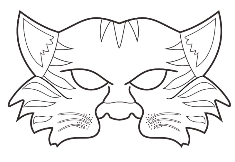 Карнавальная маска трафарет