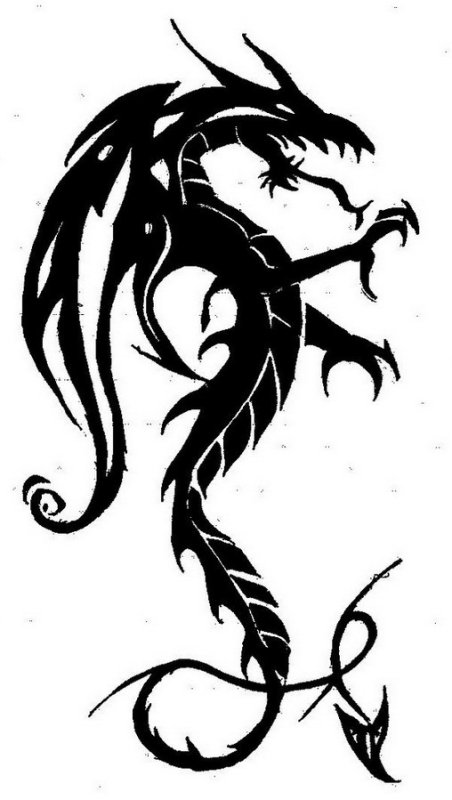 Вытынанка дракон