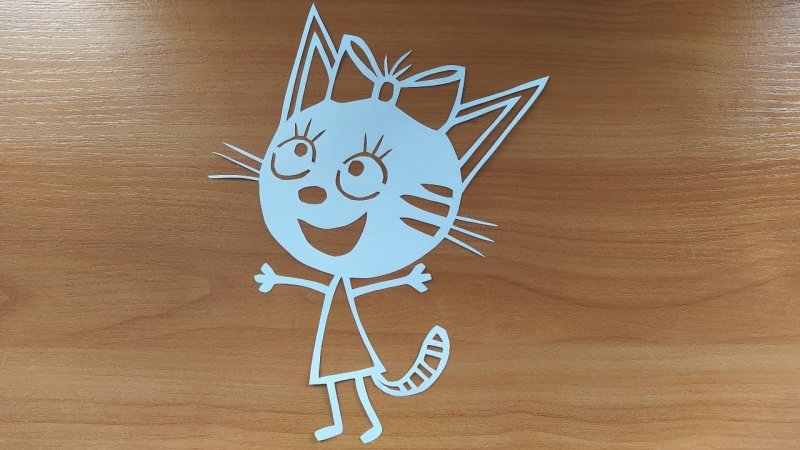 Карамелька три кота из бумаги