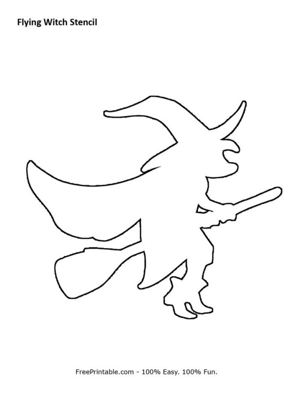 Ведьма шаблон для вырезания