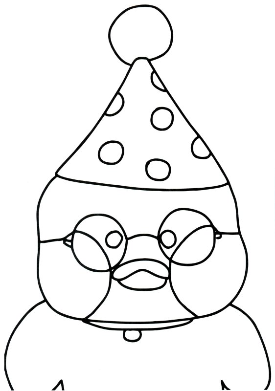 Уточка лалафанфан раскраска