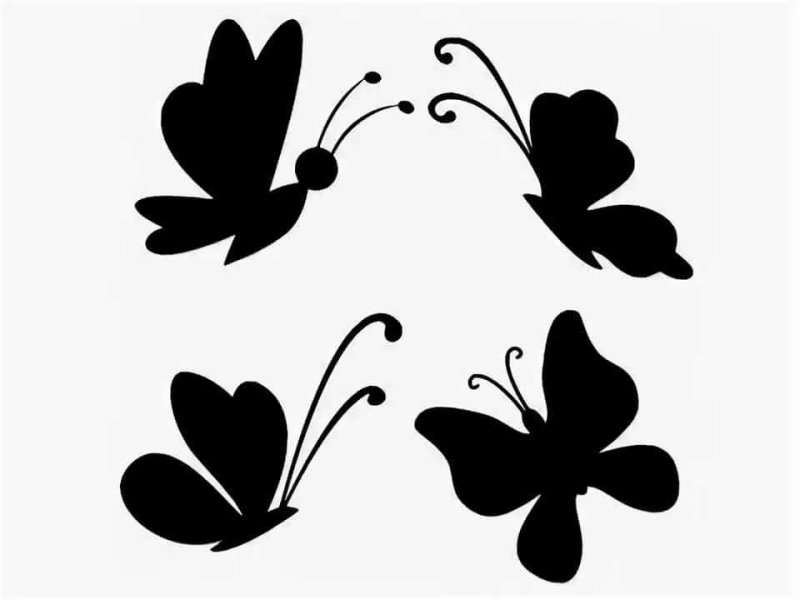 Трафарет бабочки для вырезания