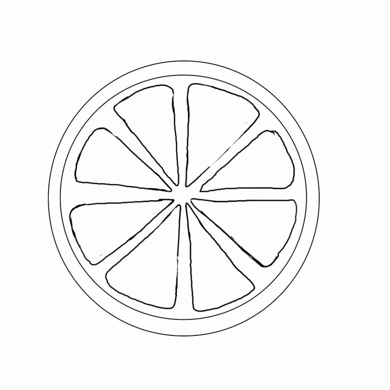 Долька лимона раскраска