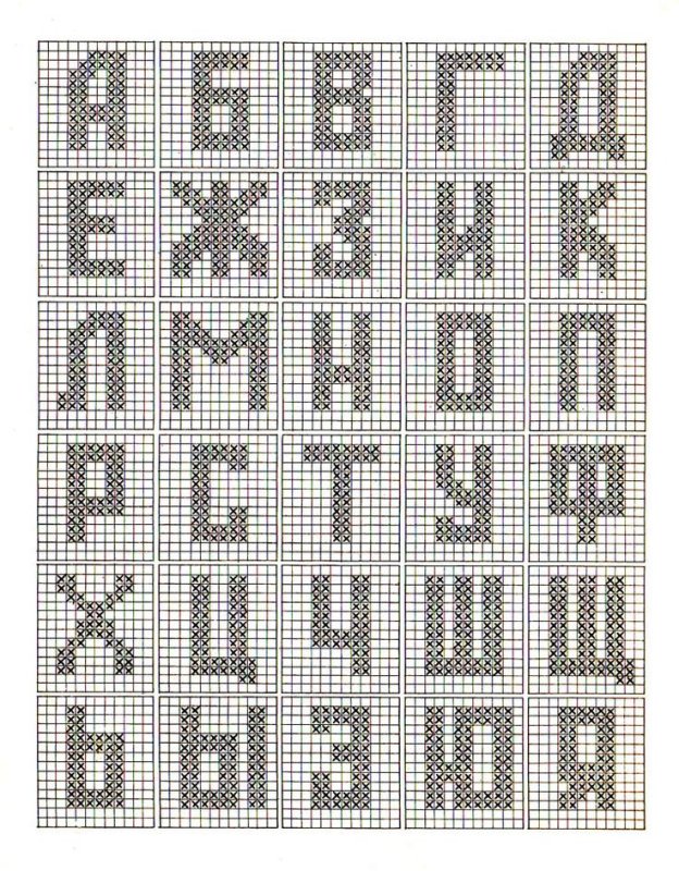 Буквы по клеткам