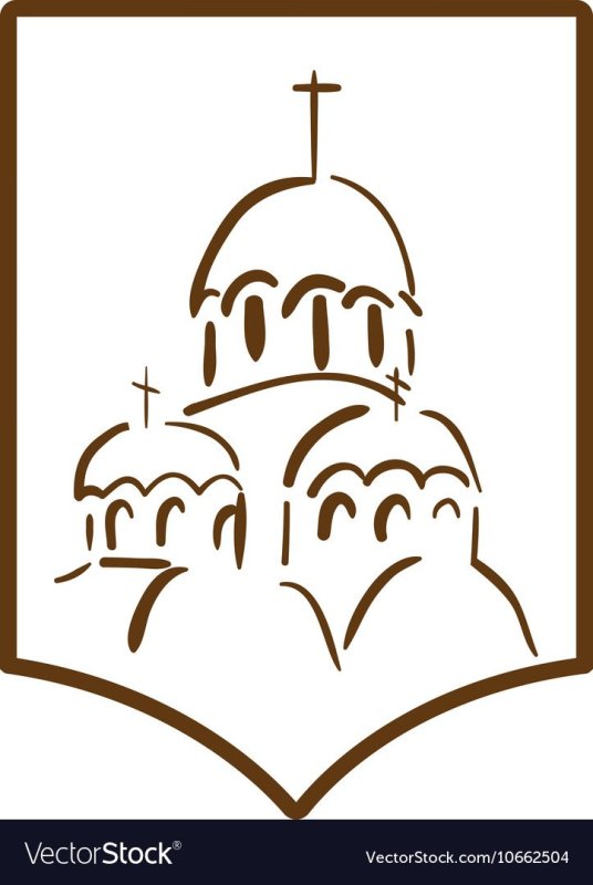 Силуэты православных храмов