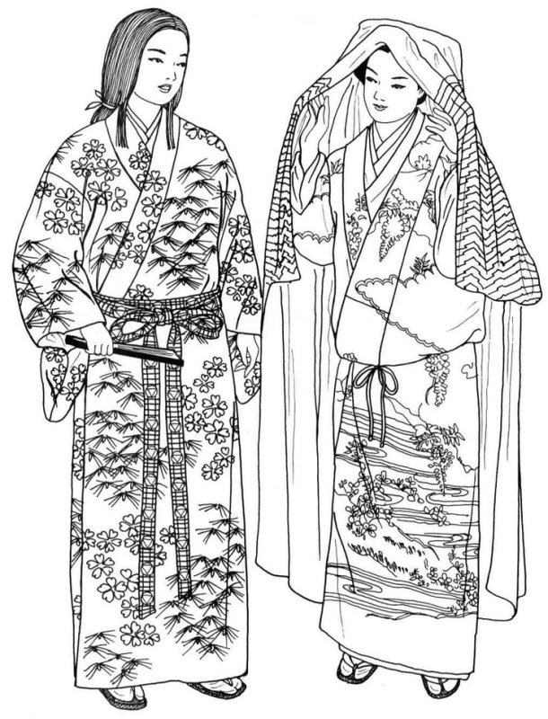 Японский костюм мужской и женский