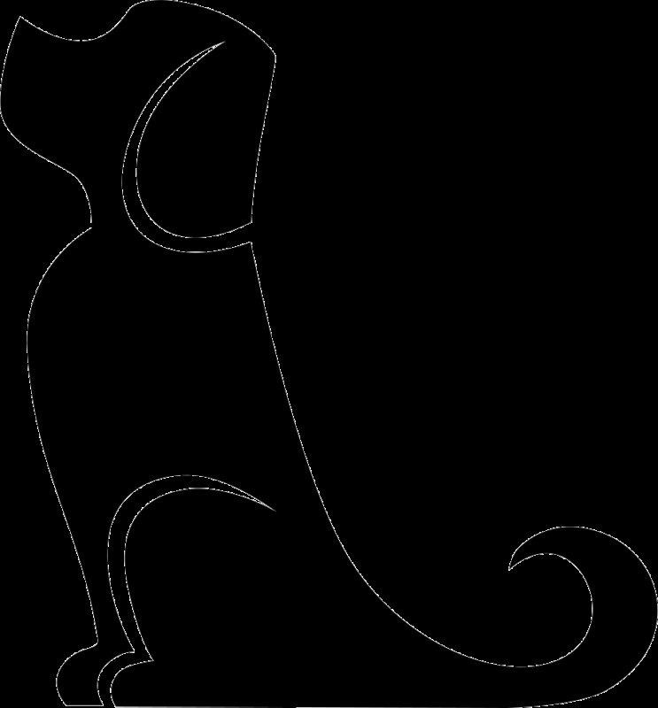 Силуэт кошки и собаки