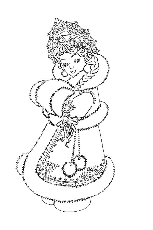 Трафарет Снегурочки