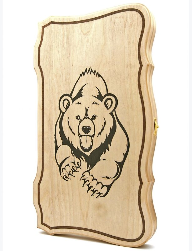 Трафарет медведя для выжигания по дереву