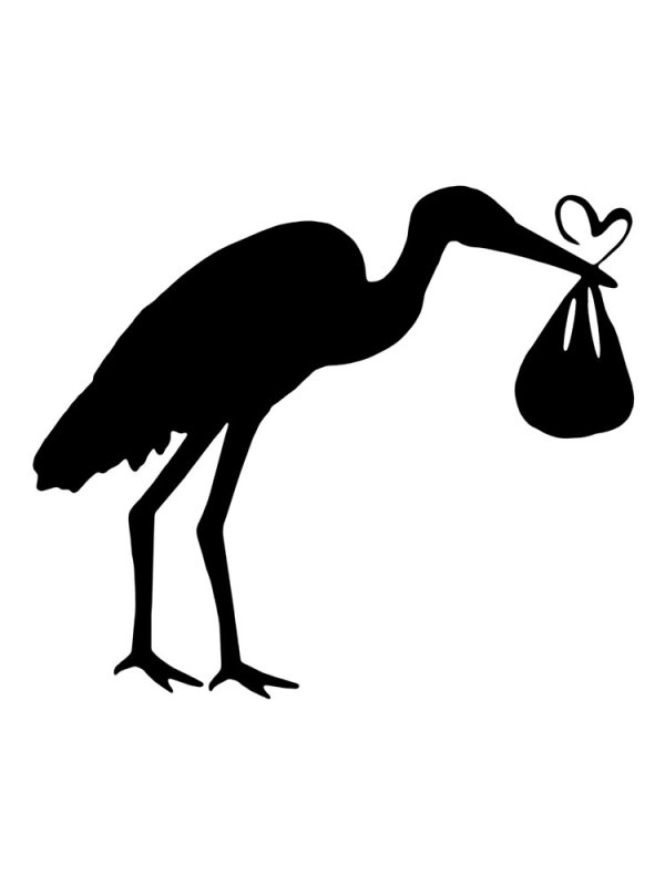 Аист силуэт