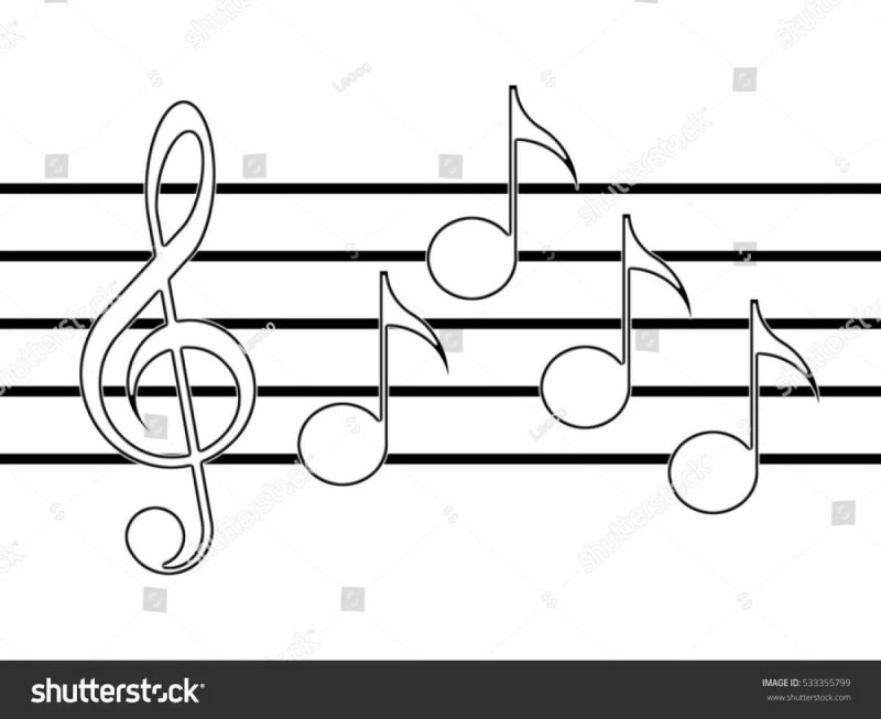 Нотки раскраска для детей