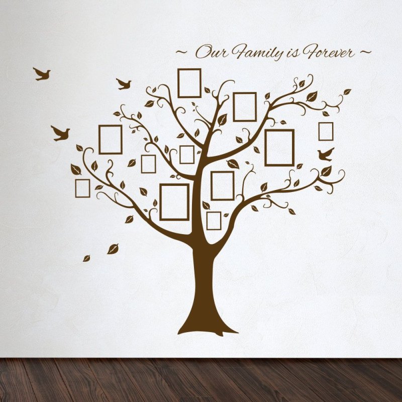 Трафарет дерева на стену