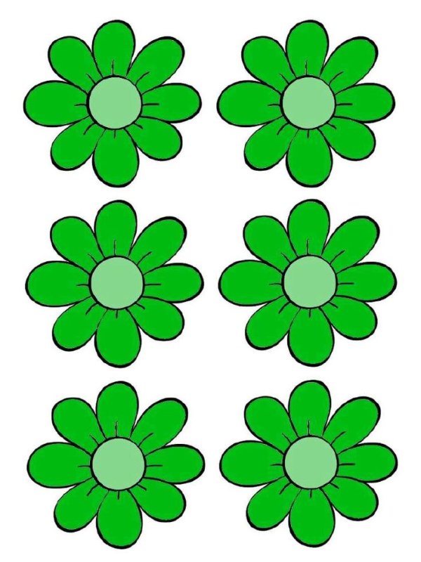 Шаблоны цветов цветные