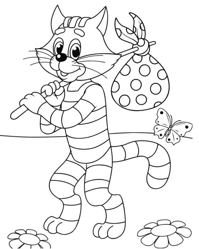 Раскраска Простоквашино Матроскин