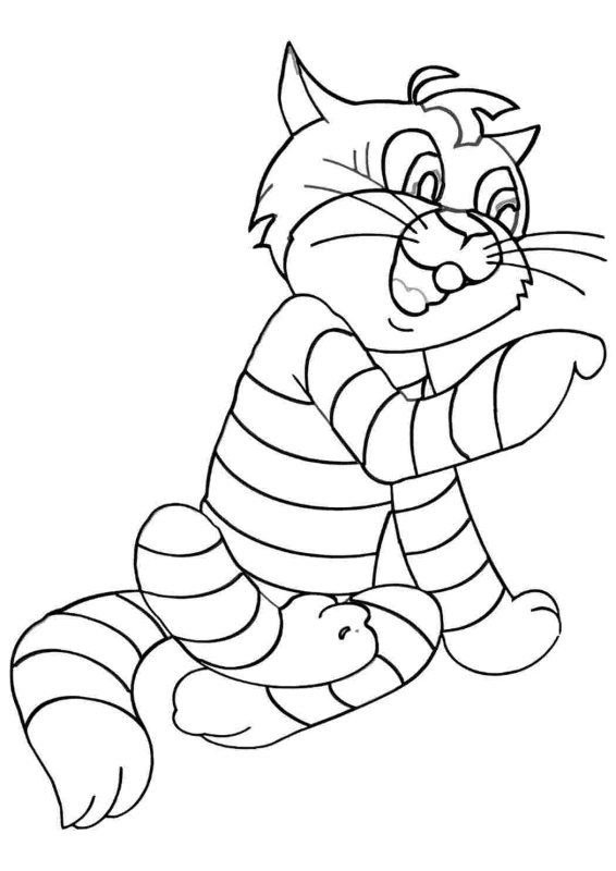 Раскраска кот Матроскин из Простоквашино