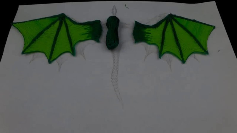 Дракон 3д ручкой трафарет