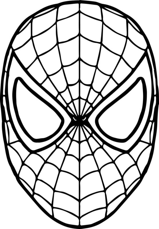 Маска человека паука рисунок