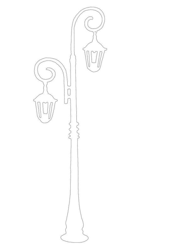 Вытынанка фонарь уличный