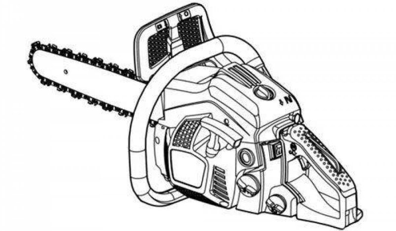 Раскраска бензопила