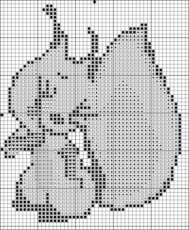 Схемы вышивки крестом черно-белые