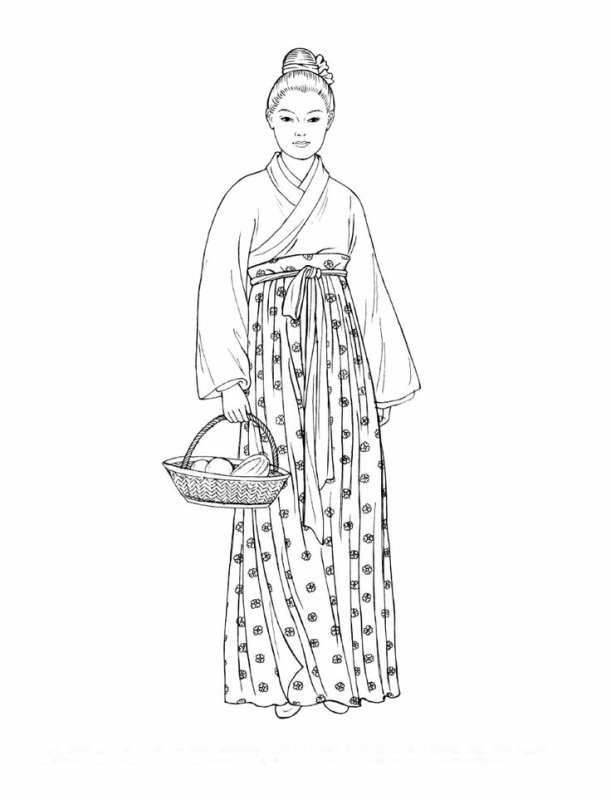 Ханьфу древний Китай рисунок