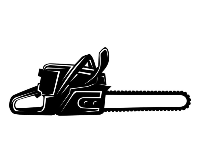 Бензопила трафарет