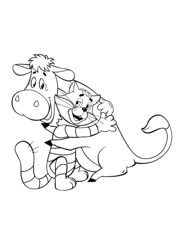 Матроскин раскраска