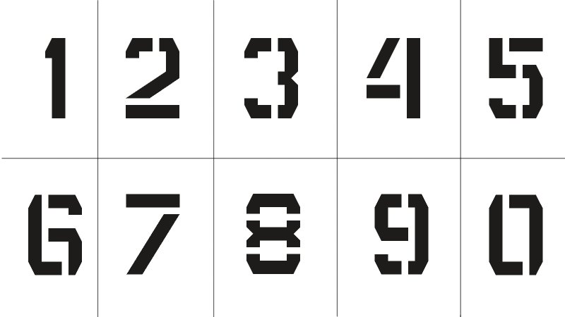 Трафарет "цифры"