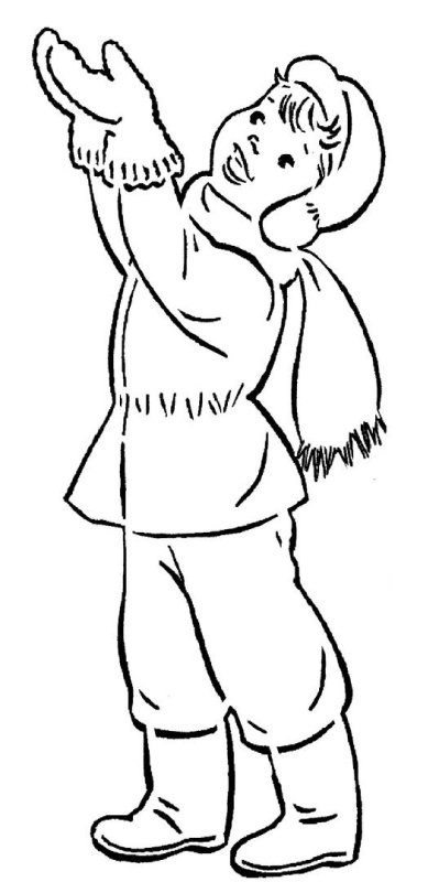 Мальчик трафарет на окно