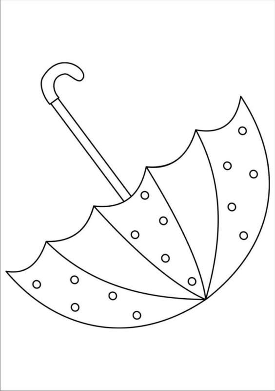 Трафарет зонтика для аппликации