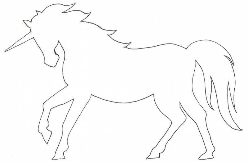Конь трафарет для вырезания