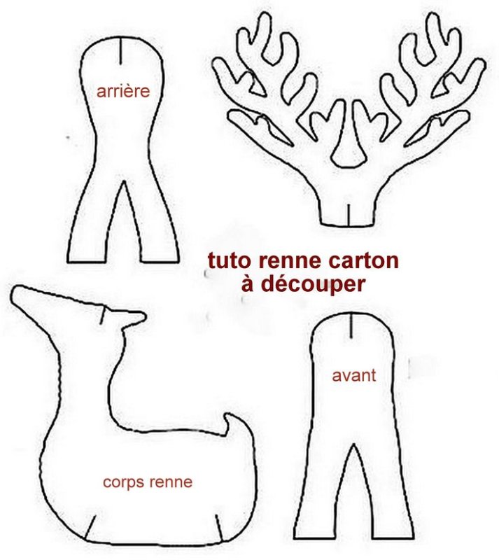 Олень из картона шаблоны для вырезания