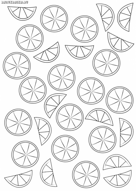 Долька апельсина раскраска