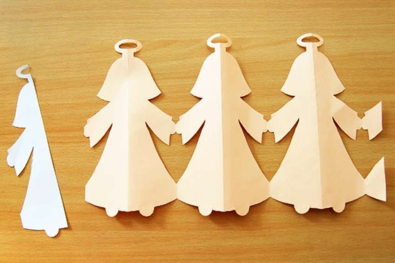 Гирлянда ангелов из бумаги