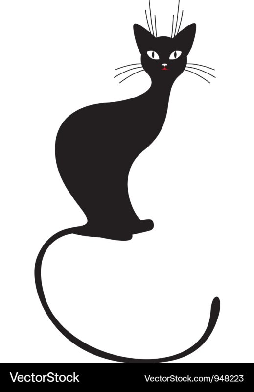 Изящный силуэт кошки